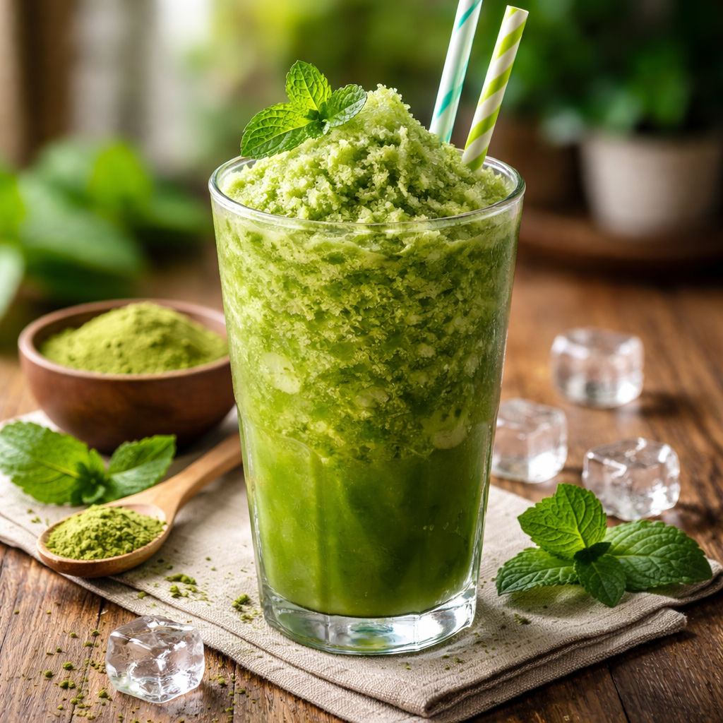 Green Tea Ice dengan rasa matcha